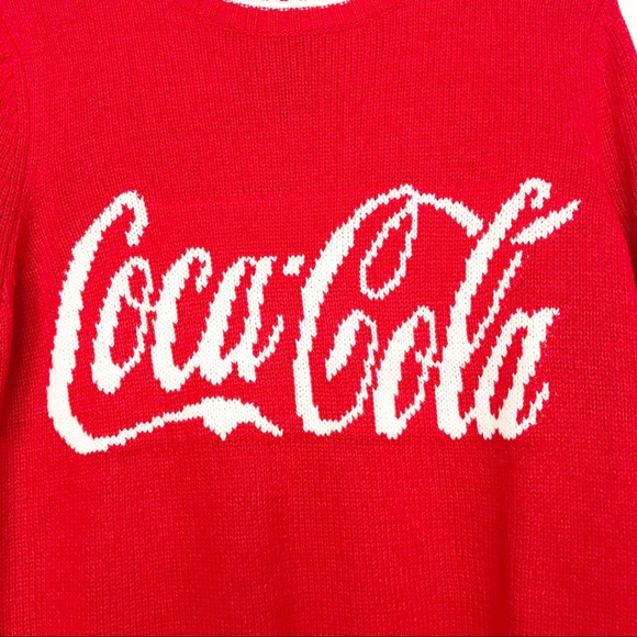 Coca Cola Red chunky Knit graphic logo sweater - Picture 3 of 6